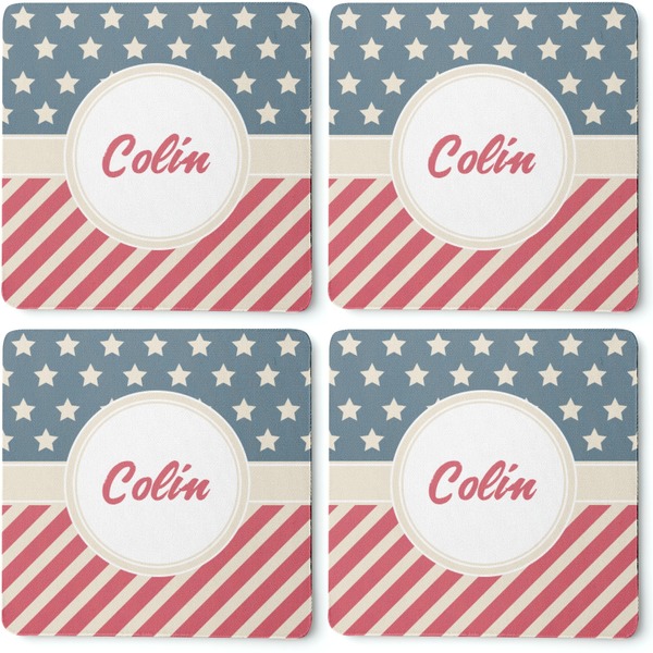 Stars and Stripes Coaster Rubber Back - Apvl