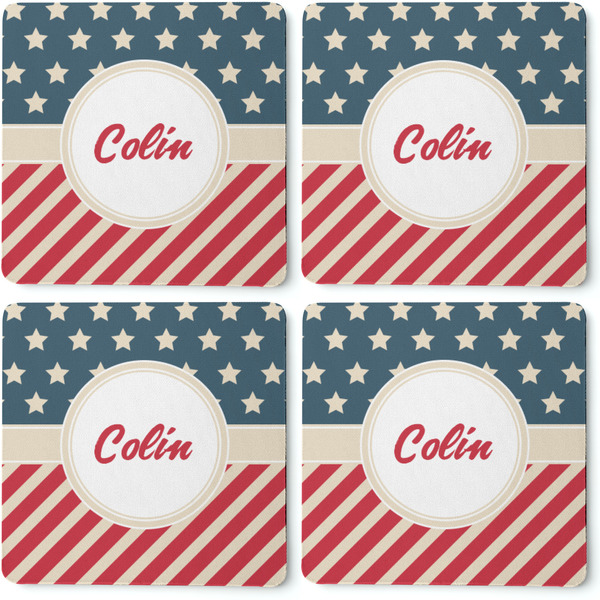 Stars and Stripes Coaster Rubber Back - Apvl