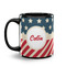 Stars and Stripes Coffee Mug - 11 oz - Black