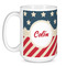 Stars and Stripes Coffee Mug - 15 oz - White