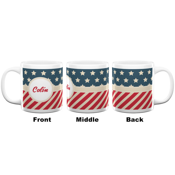 Stars and Stripes Coffee Mug - 20 oz - White APPROVAL