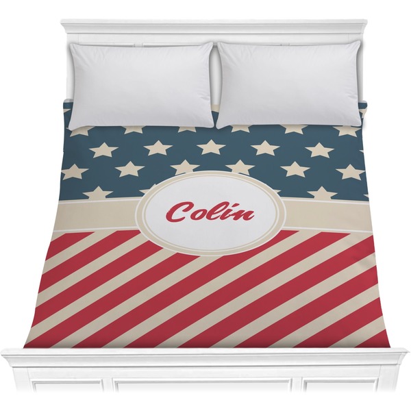 Custom Stars and Stripes Comforter - Full / Queen (Personalized)