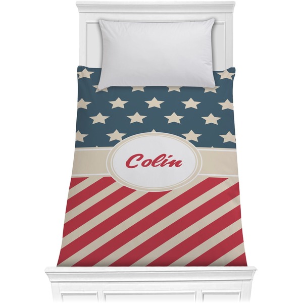 Custom Stars and Stripes Comforter - Twin (Personalized)