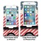 Stars and Stripes Compare Phone Stand Sizes - with iPhones