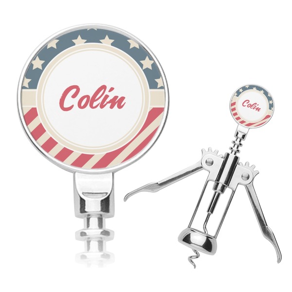 Custom Stars and Stripes Corkscrew (Personalized)