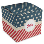 Stars and Stripes Cube Favor Gift Boxes (Personalized)