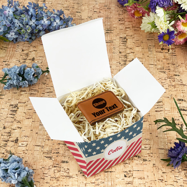 Stars and Stripes Cubic Gift Box - In Context