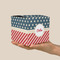 Stars and Stripes Cube Favor Gift Box - On Hand - Scale View