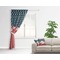 Stars and Stripes Curtain With Window and Rod - in Room Matching Pillow
