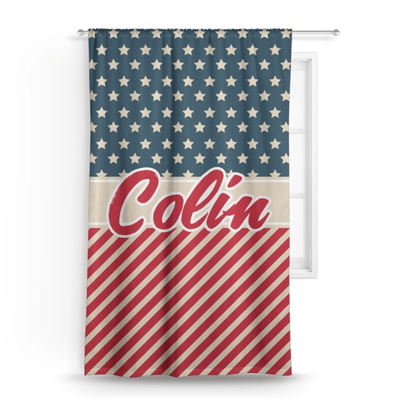 Custom Stars and Stripes Curtain (Personalized)