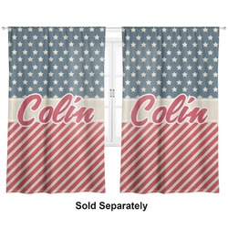 Stars and Stripes Curtain Panel - Custom Size (Personalized)