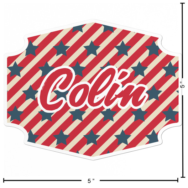 Stars and Stripes Custom Shape Iron On Patches - L - APPROVAL