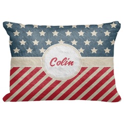 Stars and Stripes Decorative Baby Pillowcase - 16"x12" (Personalized)