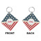 Stars and Stripes Diamond Keychain (Front + Back)
