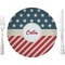 Stars and Stripes 10" Glass Lunch / Dinner Plates - Single or Set (Personalized)