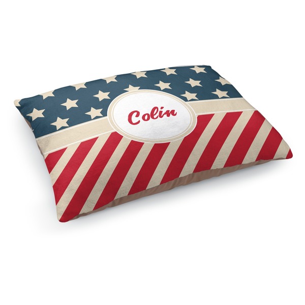 Custom Stars and Stripes Dog Bed - Medium w/ Name or Text