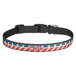 Stars and Stripes Dog Collar - Medium (Personalized)