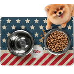 Stars and Stripes Dog Food Mat - Small w/ Name or Text