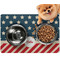 Stars and Stripes Dog Food Mat - Small w/ Name or Text