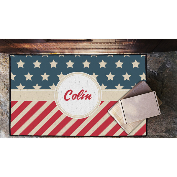 Stars and Stripes Door Mat - LIFESTYLE (Lrg)