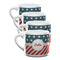 Stars and Stripes Double Shot Espresso Cups - Set of 4 (Personalized)