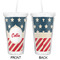 Stars and Stripes Double Wall Tumbler with Straw - Approval