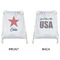 Stars and Stripes Drawstring Backpacks - Sweatshirt Fleece - Double Sided - APPROVAL