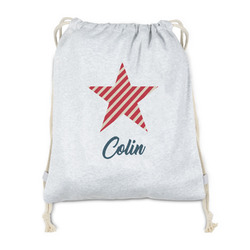 Stars and Stripes Drawstring Backpack - Sweatshirt Fleece - Double Sided (Personalized)