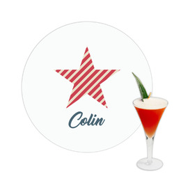 Stars and Stripes Printed Drink Topper -  2.5" (Personalized)