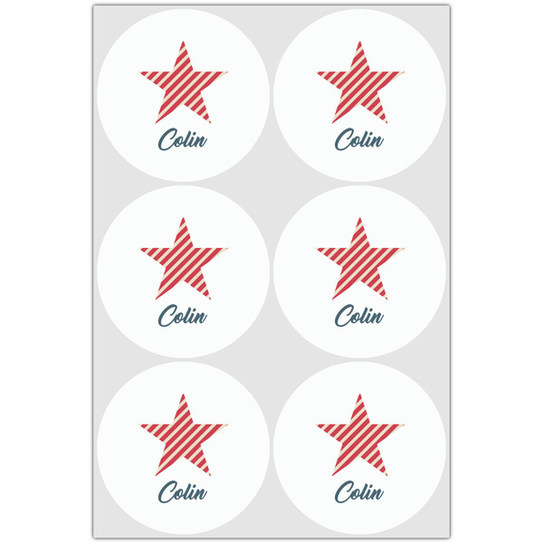 Stars and Stripes Drink Topper - XLarge - Set of 6