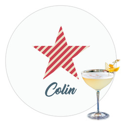Stars and Stripes Printed Drink Topper - 3.5" (Personalized)