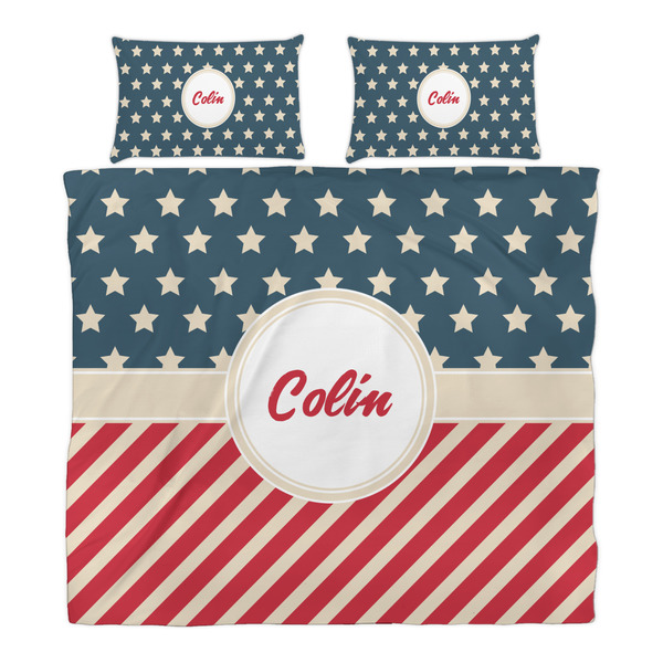 Stars and Stripes Duvet Cover Set - King - Alt Approval
