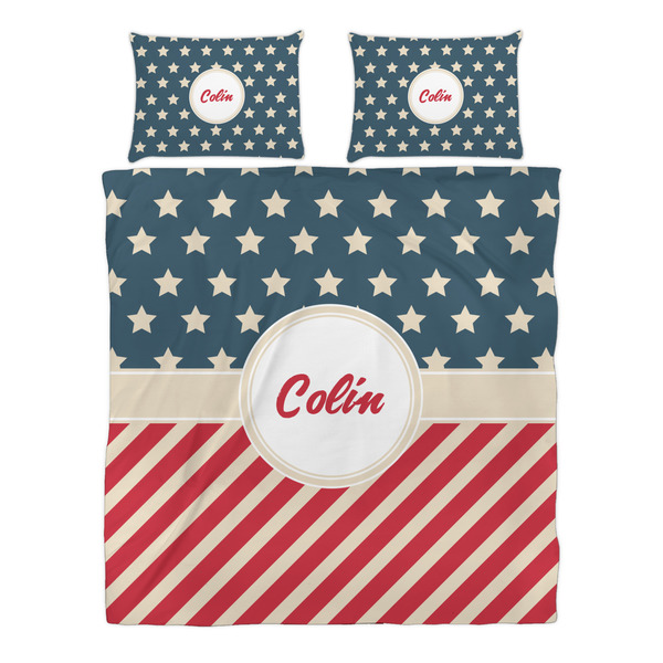 Stars and Stripes Duvet cover Set - Queen - Alt Approval