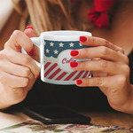 Stars and Stripes Double Shot Espresso Cup - Single (Personalized)