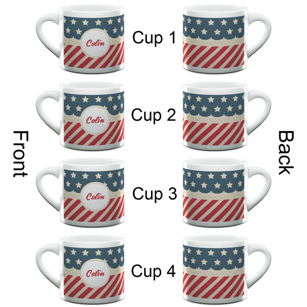 Stars and Stripes Espresso Cup - 6oz (Double Shot Set of 4) APPROVAL