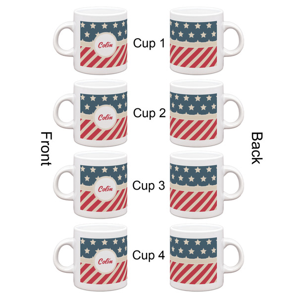 Stars and Stripes Espresso Cup Set of 4 - Apvl