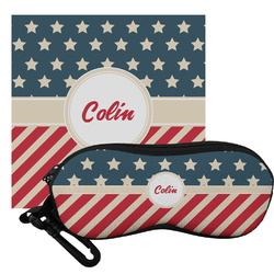 Stars and Stripes Eyeglass Case & Cloth (Personalized)