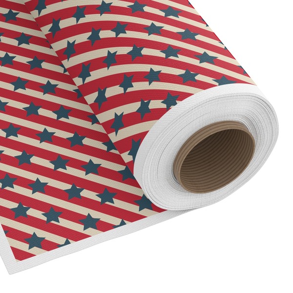 Custom Stars and Stripes Fabric by the Yard - Spun Polyester Poplin