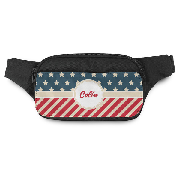 Custom Stars and Stripes Fanny Pack - Modern Style (Personalized)