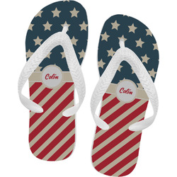 Stars and Stripes Flip Flops - Medium (Personalized)