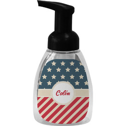 Stars and Stripes Foam Soap Bottle - Black (Personalized)