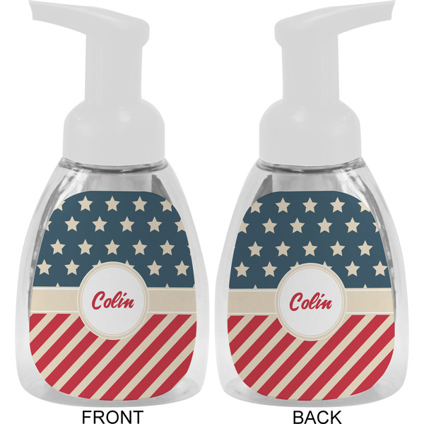 Stars and Stripes Foam Soap Bottle Approval - White