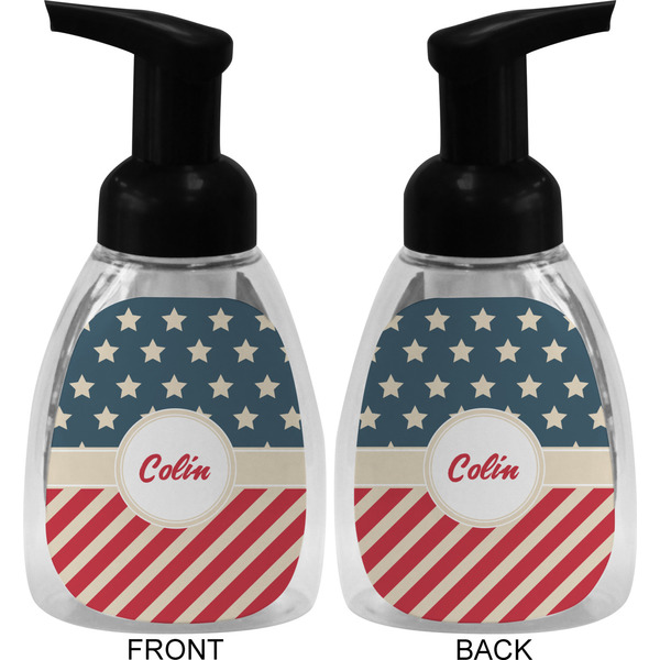 Stars and Stripes Foam Soap Bottle (Front & Back)