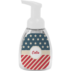 Stars and Stripes Foam Soap Bottle - White (Personalized)