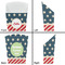 Stars and Stripes French Fry Favor Box - Front & Back View