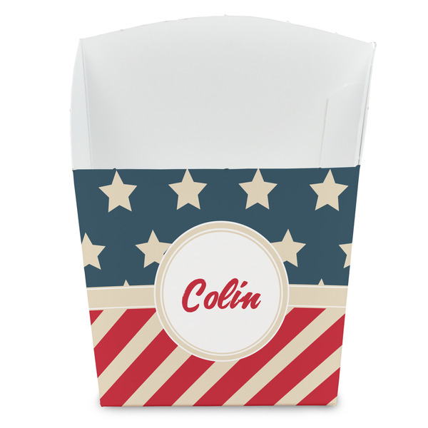 Custom Stars and Stripes French Fry Favor Boxes (Personalized)