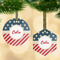 Stars and Stripes Frosted Glass Ornament - MAIN PARENT