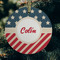 Stars and Stripes Frosted Glass Ornament - Round (Lifestyle)