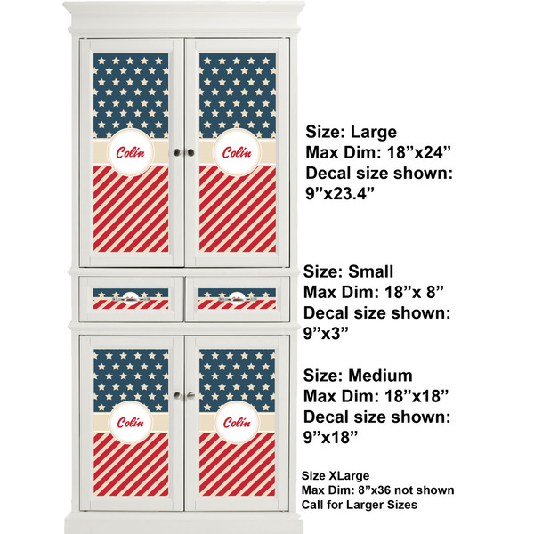 Stars and Stripes Full Cabinet (Show Sizes)