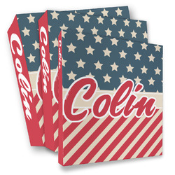 Stars and Stripes 3 Ring Binder - Full Wrap (Personalized)